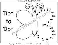 Our website use cookies to improve and personalize your experience and to display advertisements(if any). Dot To Dot Butterfly Numbers 1 20 One Worksheet Free Printable Worksheets Worksheetfun