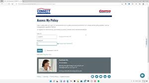 login costco connect insurance portal