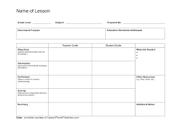 028 Lesson Plan Template Elementary Music Free Blank 377993