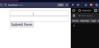 prevent page refresh on form submit in