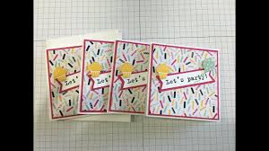 3 X 3 Note Cards Party Invitations Stampin Up