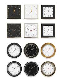 Wall Clock White And Black Dial Timer