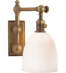 Visual Comfort Chart House Pimlico Single Light In Antique Burnished Brass With White Glass Chd2153ab Wg Open Box