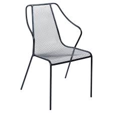 modern metal mesh patio arm chair
