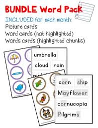 Word Study Monthly Chart Kindergarten First Grade