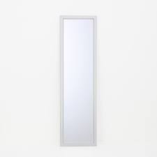 white framed full length door mirror