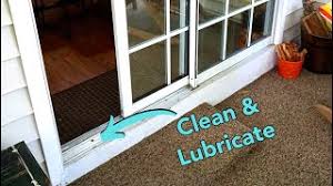 lubricate a sliding door track