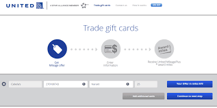 trade unwanted gift cards for united miles