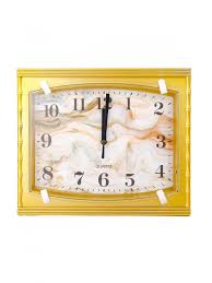 Gold Rectangle Wall Clock A 02 01