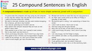 25 compound complex sentences in