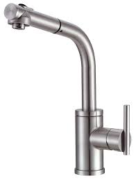 kitchen faucet with snapback retraction