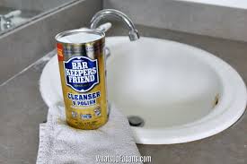 remove rust stains on your porcelain sink