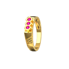 stone rectangle design gents gold ring