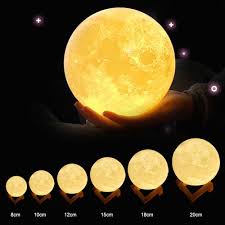 Zinuo Rechargeable Moon Lamp Dc5v 3d Print Moon Night Lamp Touch Control Brightness Yellow White Moon Light Creative Gifts Led Night Lights Aliexpress