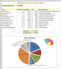 excel lesson plan birthday party