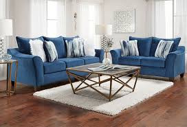 Buy Velour Blue Sofa Part 7703