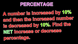 net increase or decrease percene