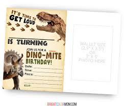 dinosaur birthday invitations