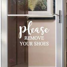 Remove Your Shoes Decal For Front Door