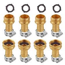 Garden Hose Repair Kit 5/8 Inch Fittings Mender 3/4 Male and Female Water  Hose End Replacement Set Connector with Zinc Clamp