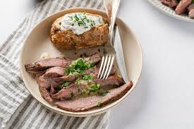 flank steak with garlic er sauce