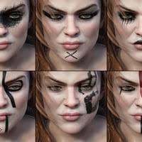 viking warrior makeup daz 3d