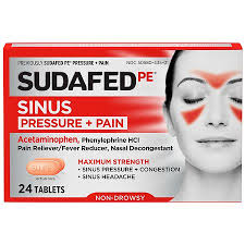 sudafed sinus pressure pain relief