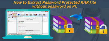 how to extract pword protected rar