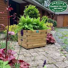 Square Timber Planter Wood Flower Box