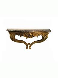 Wall Mounted Console Table In Gilt Wood