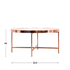 Ollo Rose Gold Mirror Coffee Table Set