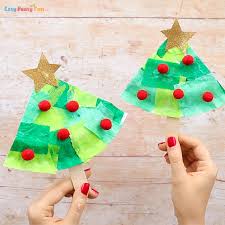 tissue paper christmas tree paper plate