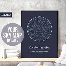 Custom Star Map Custom Star Sky Custom Star Chart Custom Sky Map Custom Sky Print Night Sky Print Personalized Night Sky Download Pdf