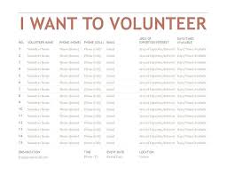 Free And Time Card Templates Design Email Online Volunteer Register