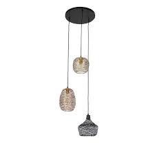 Hanging Lamp Black Gold And Copper