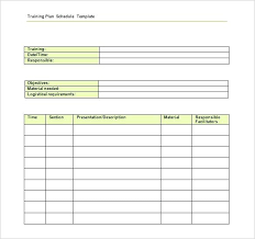 Sample Training Calendar Templates Schedule Free Word Excel Format