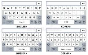 Korean keyboard stickers transparent background white letters. Mobile Phone Virtual Keyboards English Korean German Russian Alphabet Stock Vector Illustration Of Korea Application 142912218