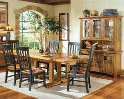 Featuring glass shelves and glass. Intercon Solid Oak Dining Set Rustic Mission Inrm44108set