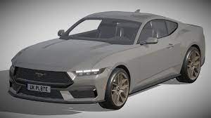 ford mustang 2023 royalty free 3d