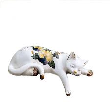 Lovely Sleeping Cat Garden Statue