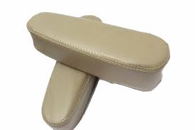 Real Leather Beige Seat Armrest Covers