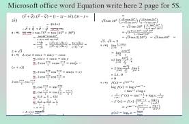 write microsoft office word equation 2