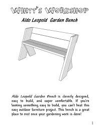 Aldo Leopold Garden Bench