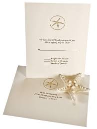 starfish wedding invitation in a bottle