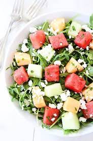 Watermelon Arugula Salad With Lime Dressing gambar png