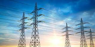 High Voltage Electricity Pillars And Blue Sky Stock Photo Image Of  gambar png
