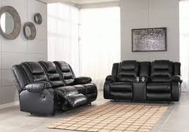 vacherie black reclining sofa set