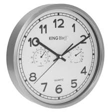 Wall Clock Plastic Ø30cm White Kinghoff