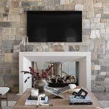 Double Sided Stone Fireplace Design Ideas