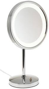 5x lighted table top mirror chrome